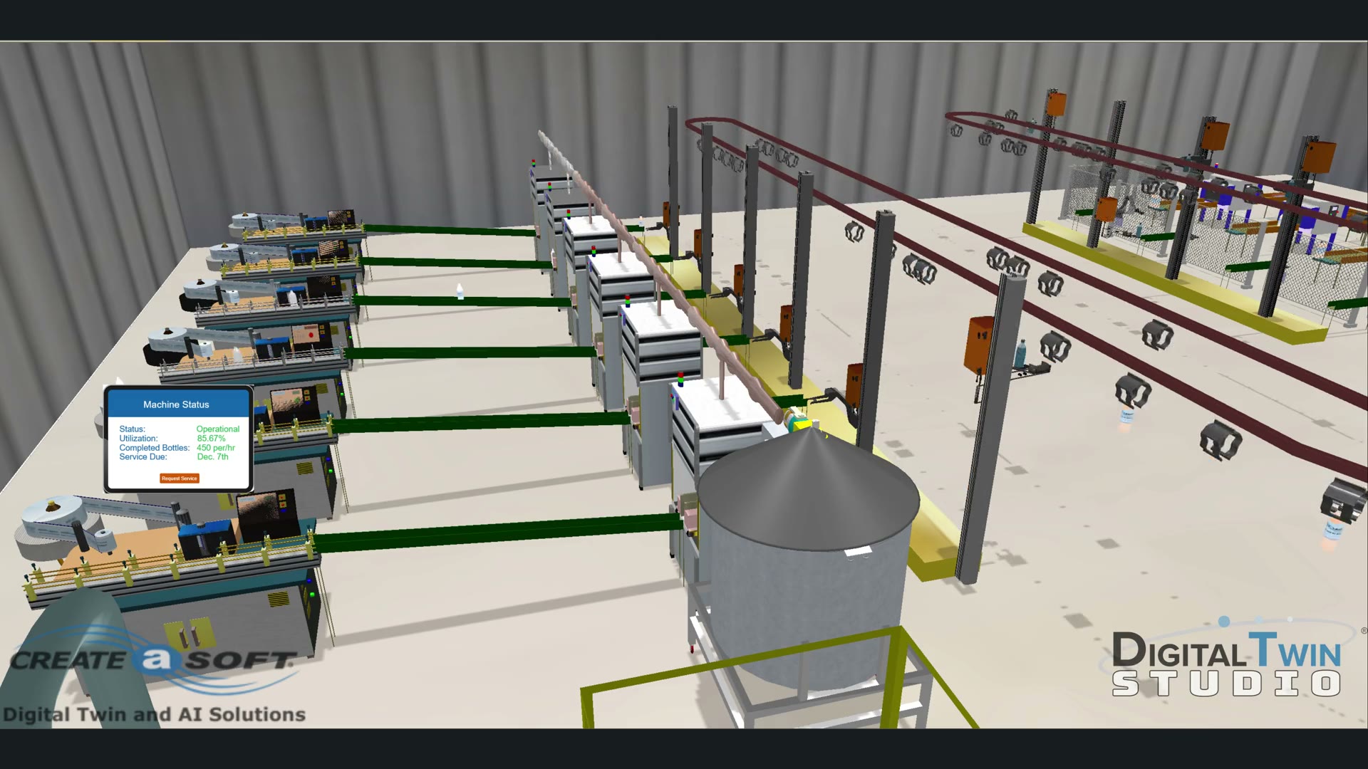 Food & Beverage: Bottling plant digital twin with real-time data: video poster