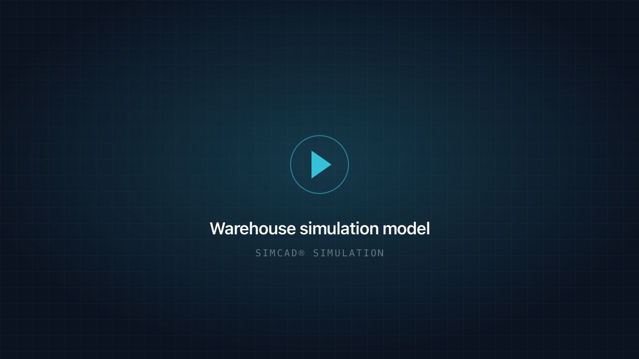 Warehouse — Warehouse simulation model — video poster